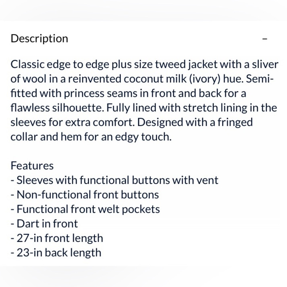 Addition Elle Tweed Jacket - Picture 3 of 14